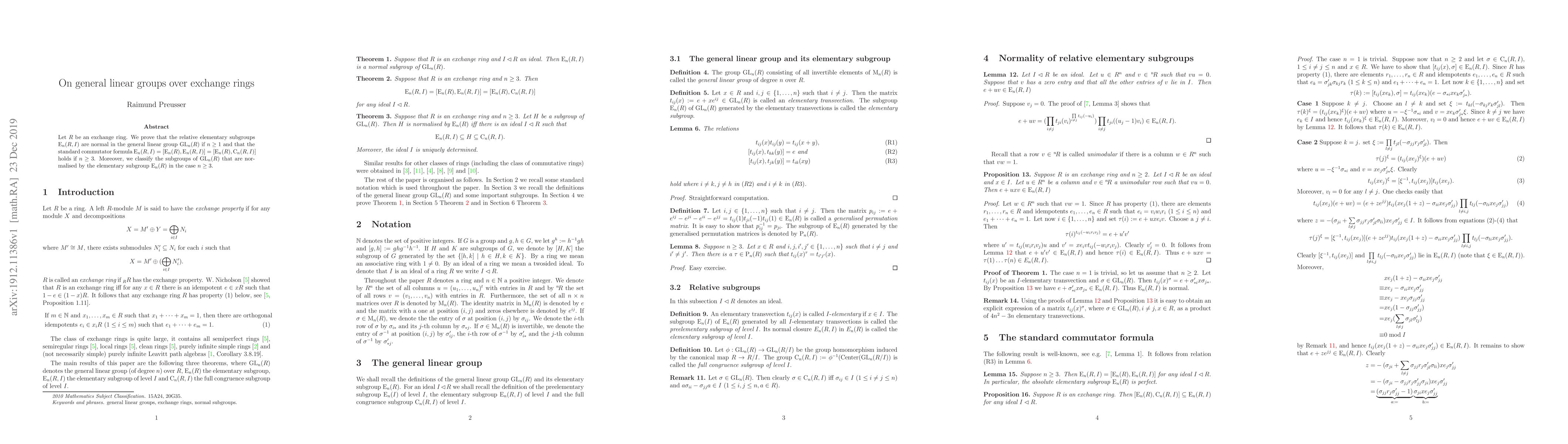 Thumbnail for On general linear groups over exchange rings