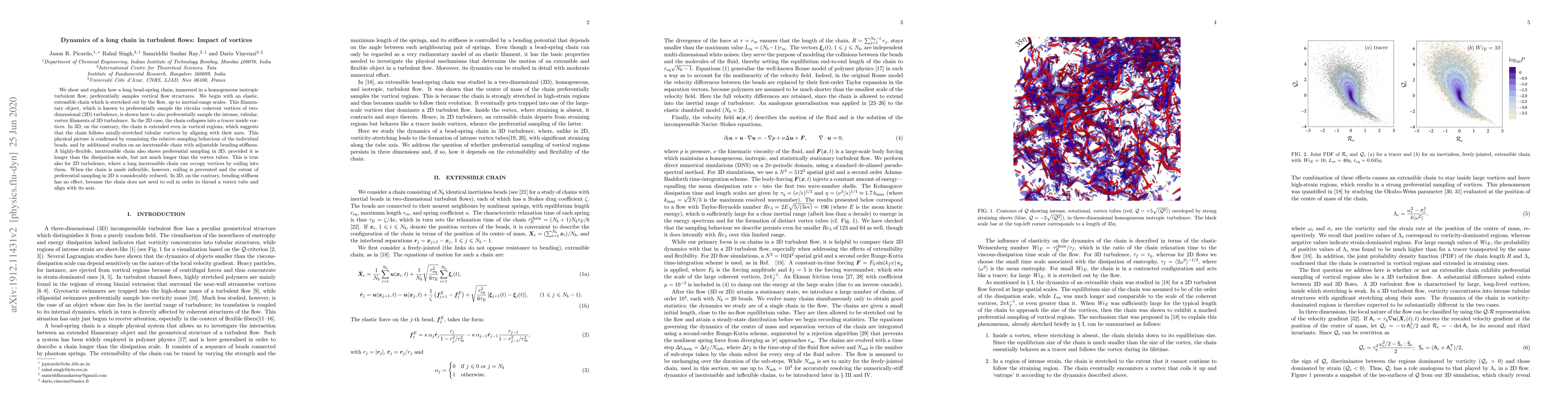 Thumbnail for Dynamics of a long chain in turbulent flows: Impact of vortices