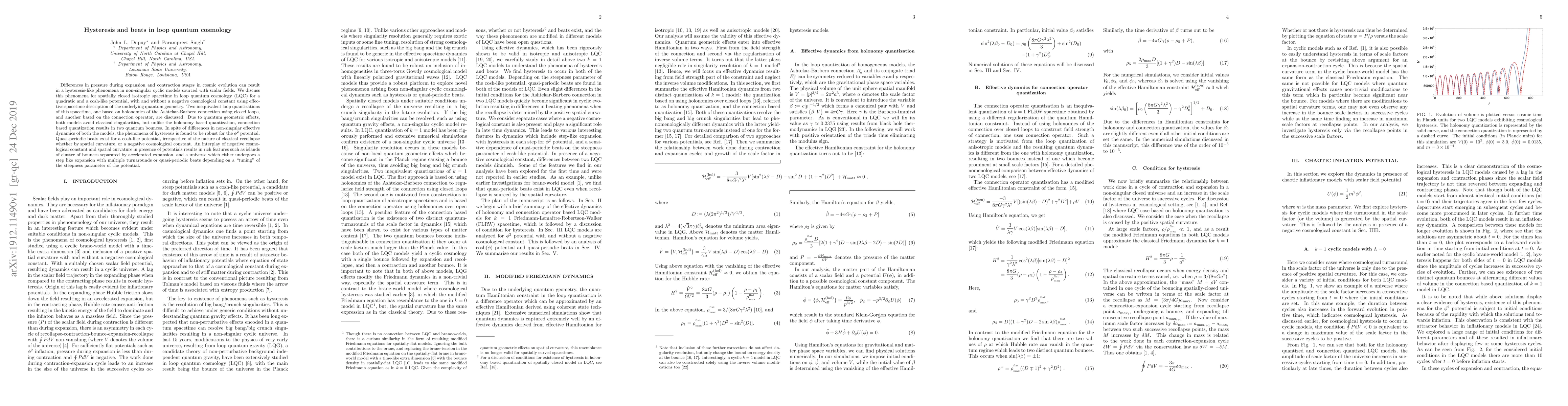 Thumbnail for Hysteresis and beats in loop quantum cosmology
