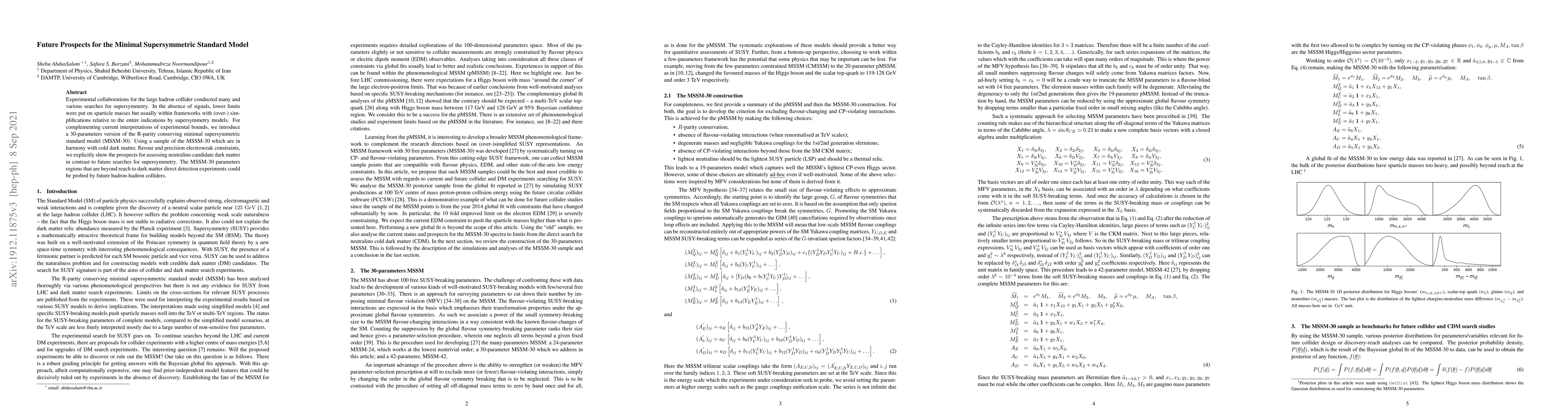 Thumbnail for Future Prospects for the Minimal Supersymmetric Standard Model
