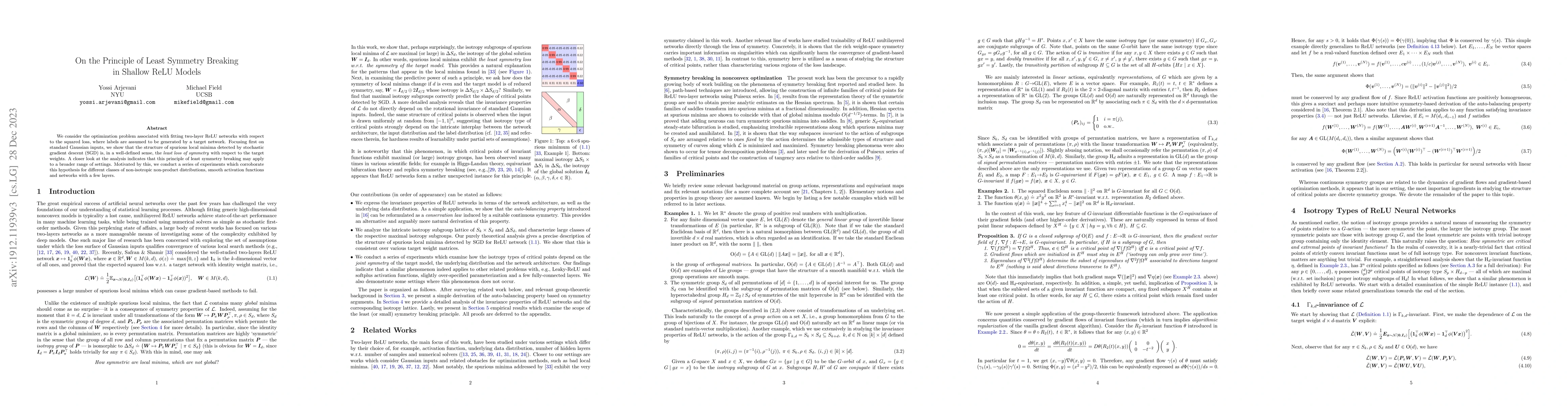 Thumbnail for On the Principle of Least Symmetry Breaking in Shallow ReLU Models