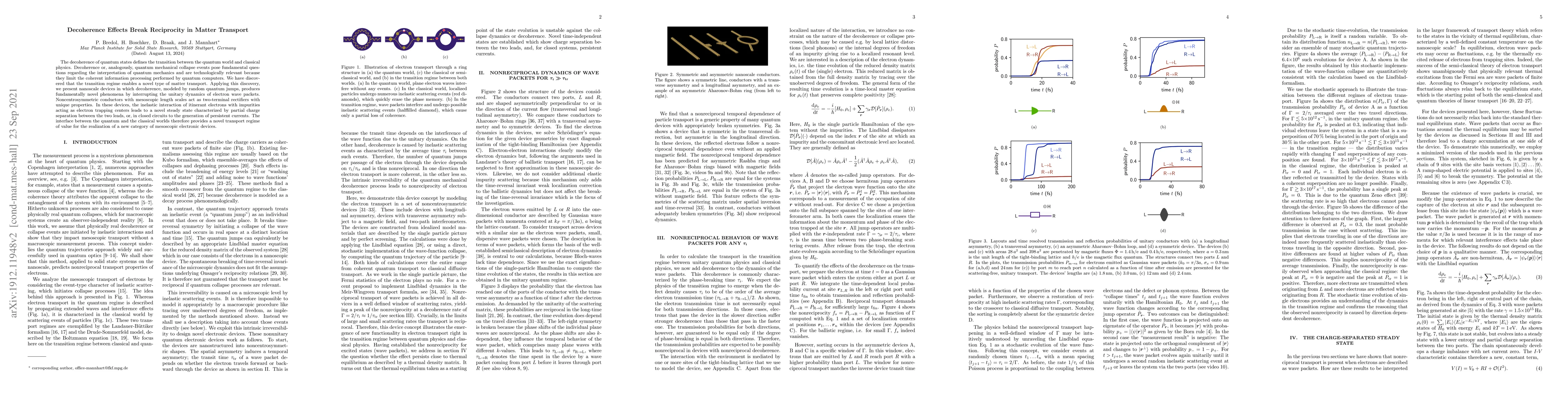 Thumbnail for Decoherence Effects Break Reciprocity in Matter Transport