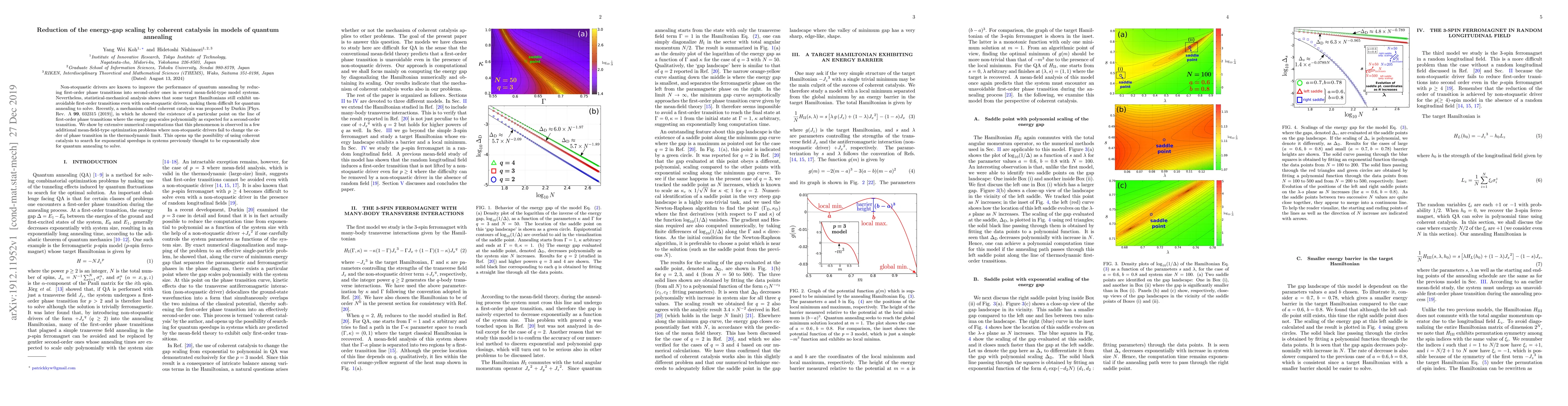 Thumbnail for Reduction of the energy-gap scaling by coherent catalysis in models of
  quantum annealing