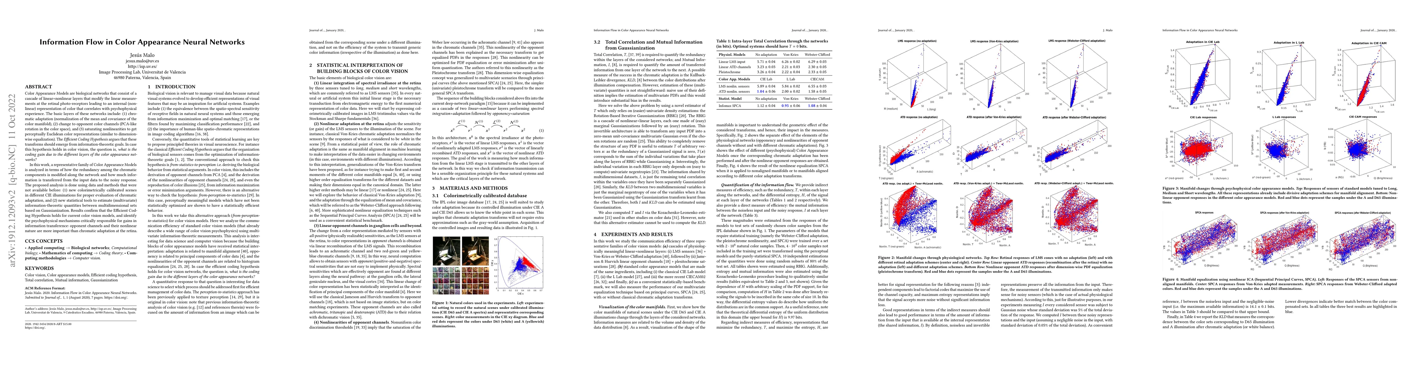 Thumbnail for Information Flow in Biological Networks for Color Vision