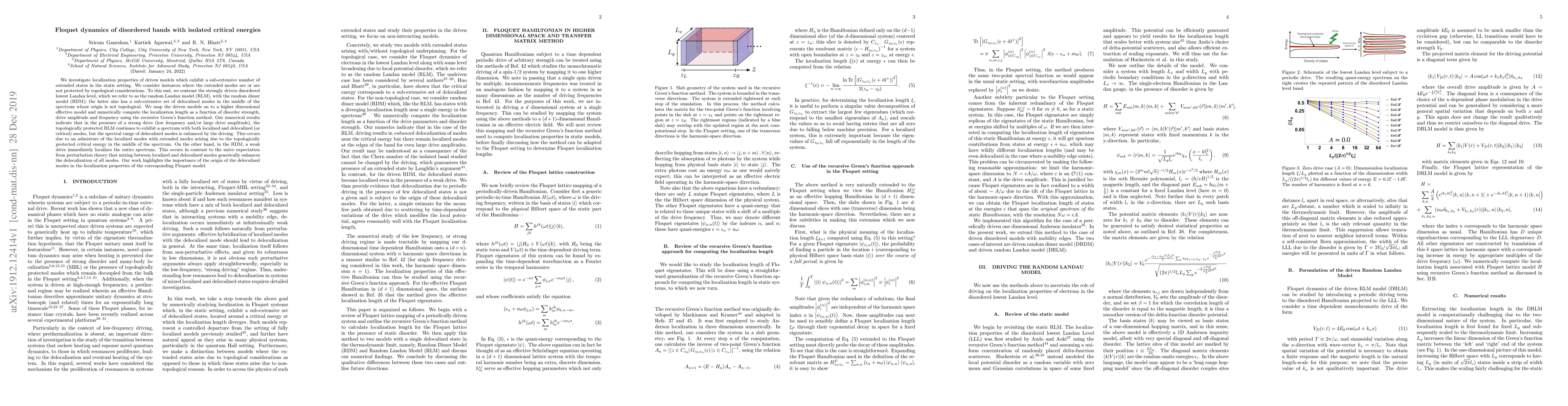 Thumbnail for Floquet dynamics of disordered bands with isolated critical energies