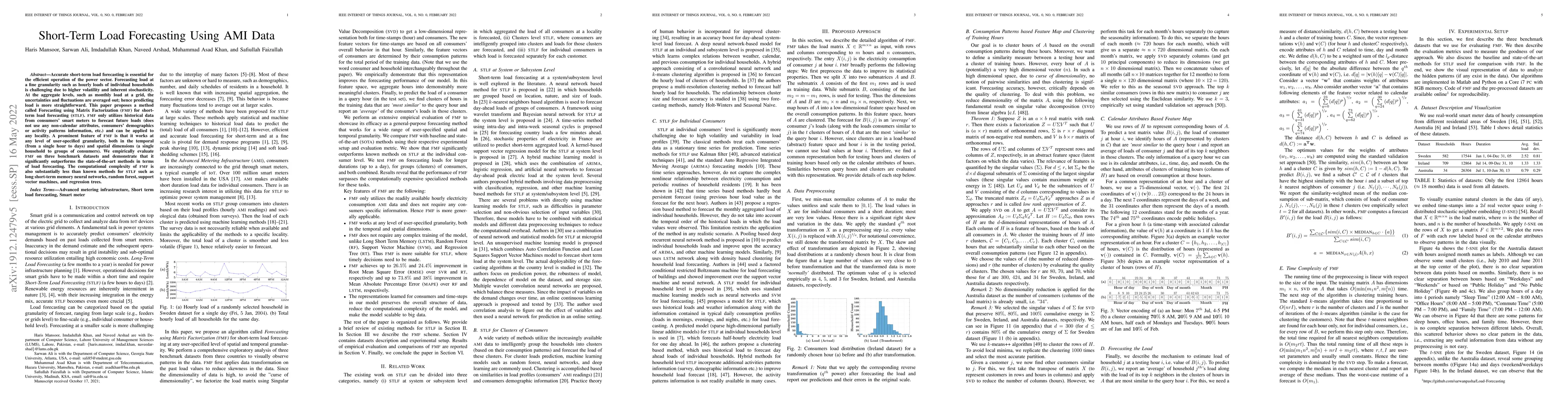 Thumbnail for Short-Term Load Forecasting Using AMI Data