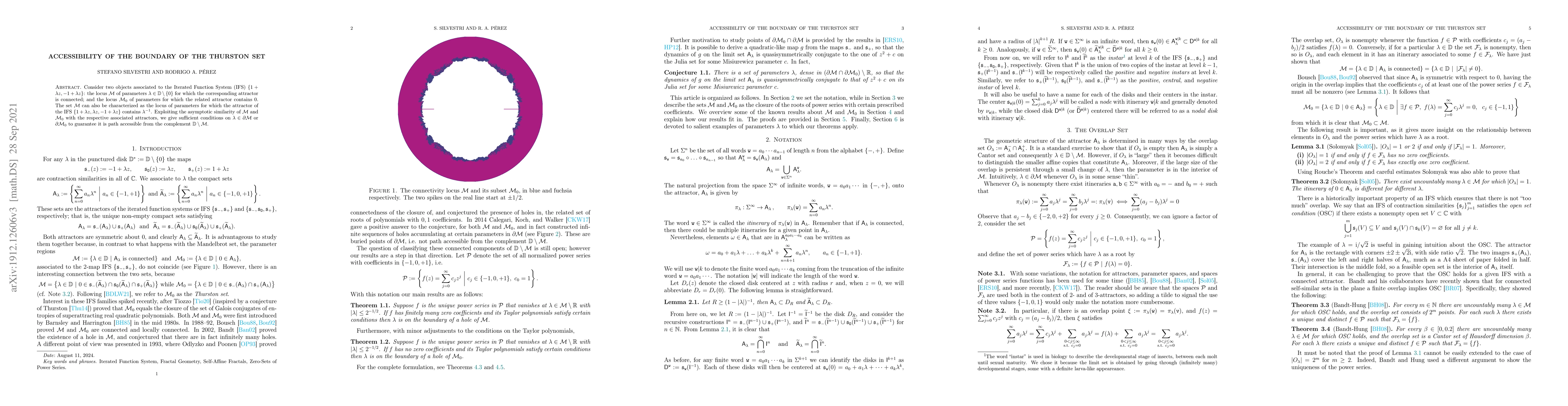 Thumbnail for Accessibility of the Boundary of the Thurston Set