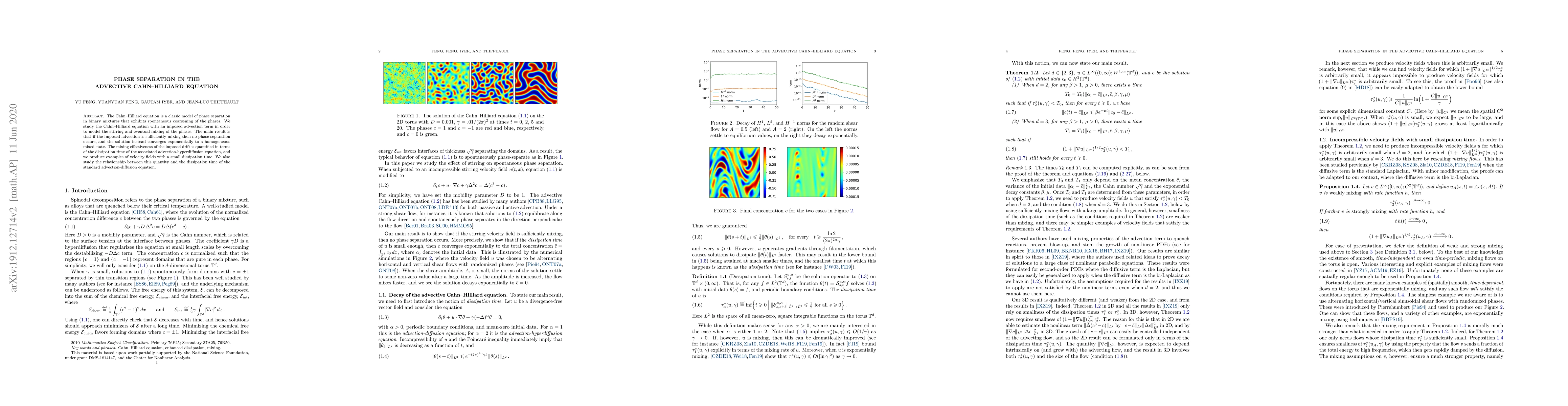 Thumbnail for Phase separation in the advective Cahn-Hilliard equation