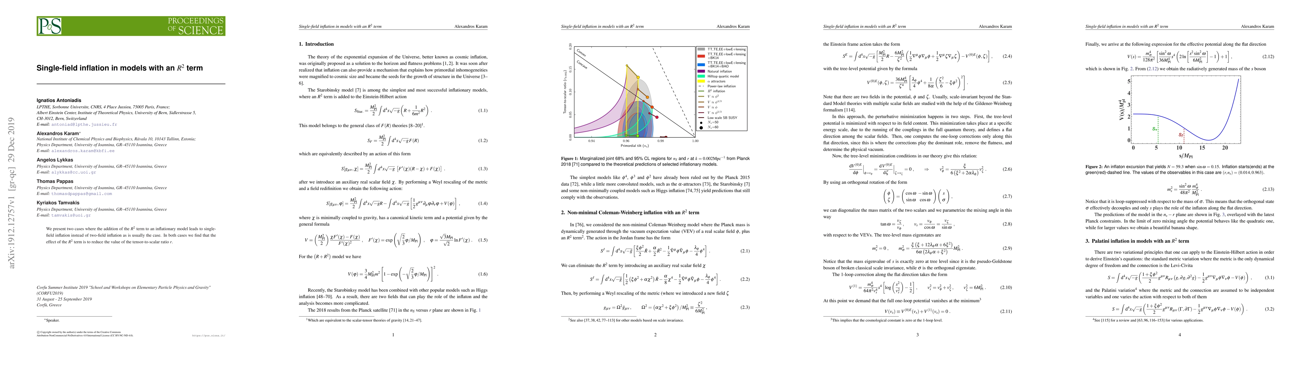 Thumbnail for Single-field inflation in models with an $R^2$ term