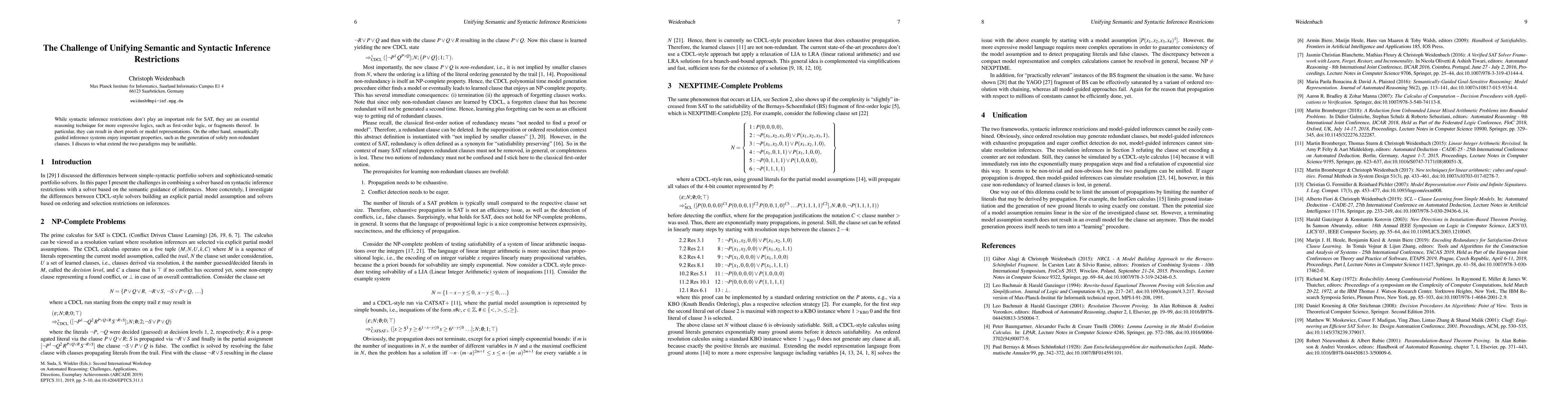 Thumbnail for The Challenge of Unifying Semantic and Syntactic Inference Restrictions