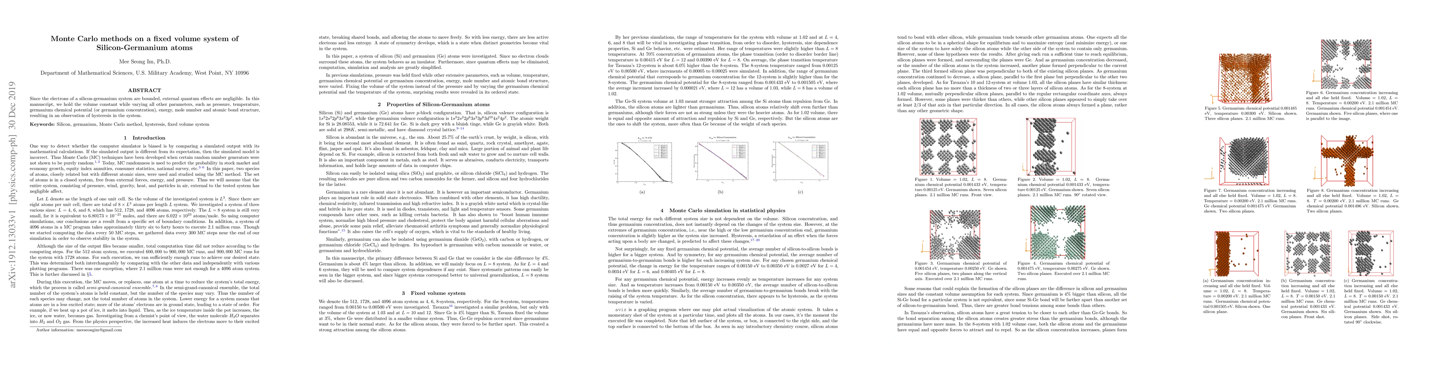 Thumbnail for Monte Carlo methods on a fixed volume system of Silicon-Germanium atoms