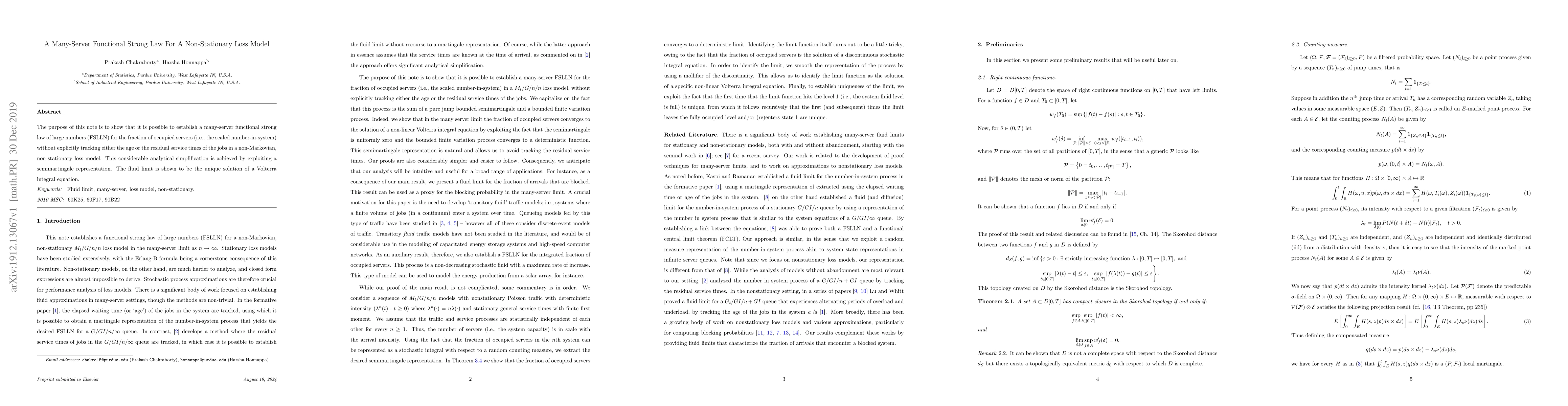 Thumbnail for A Many-Server Functional Strong Law For A Non-Stationary Loss Model