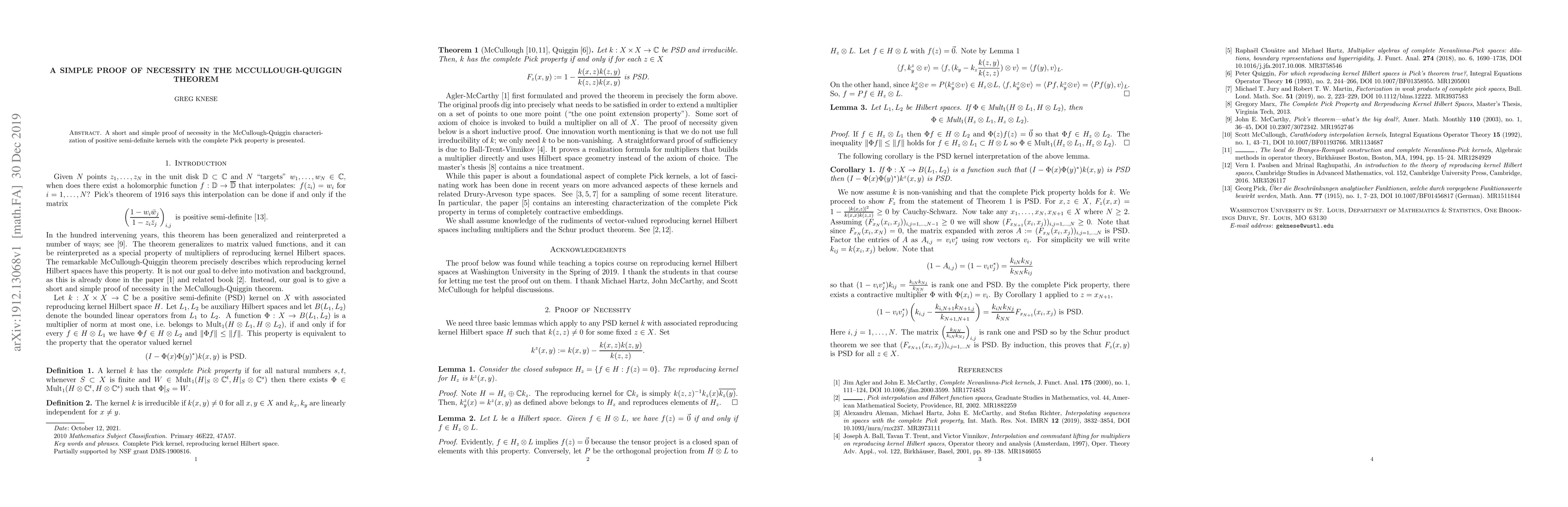 Thumbnail for A simple proof of necessity in the McCullough-Quiggin theorem