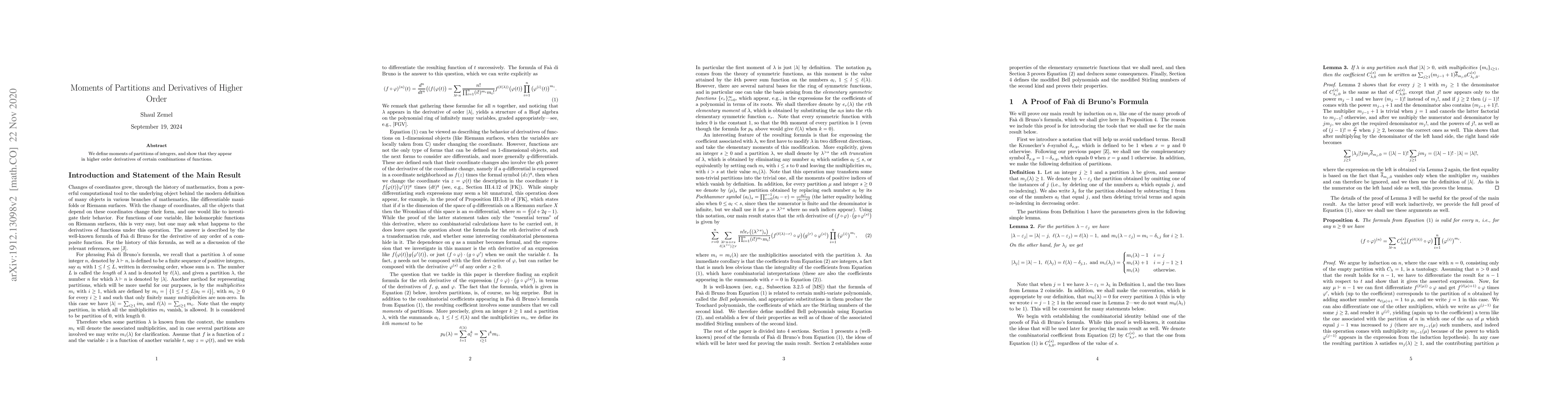 Thumbnail for Moments of Partitions and Derivatives of Higher Order