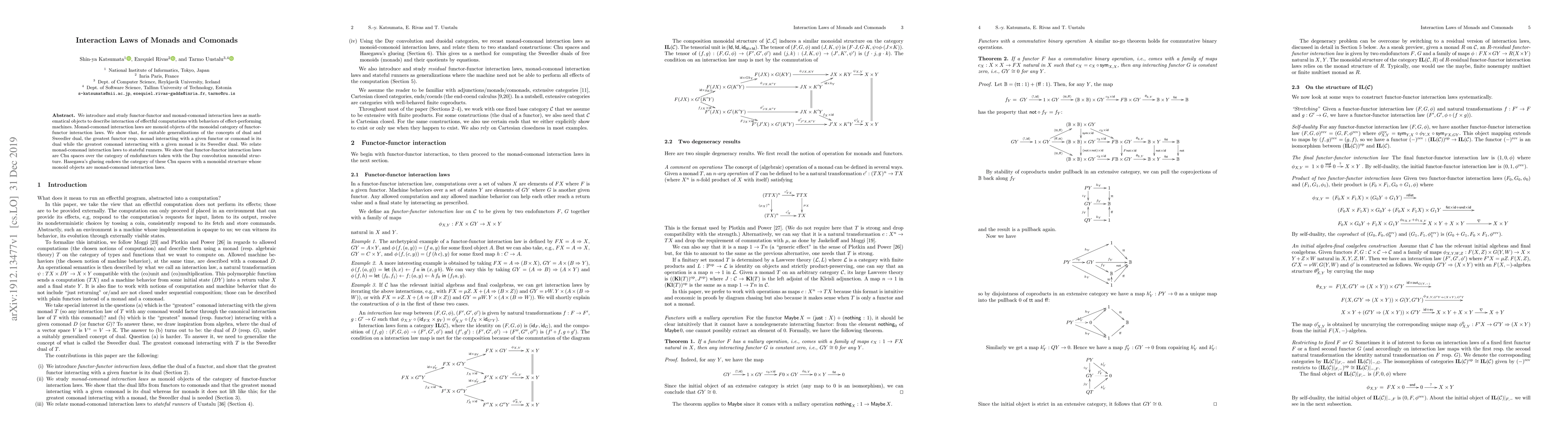 Thumbnail for Interaction laws of monads and comonads