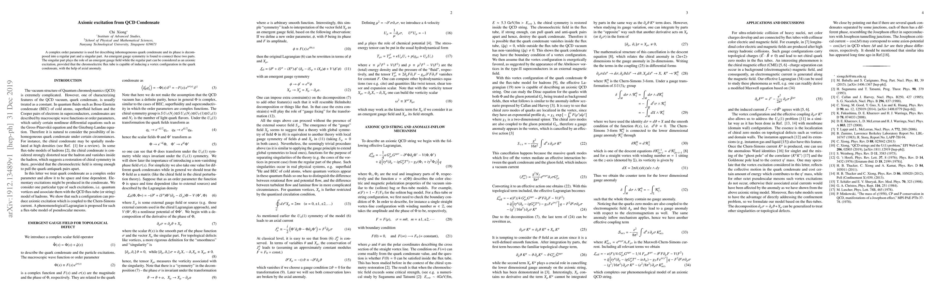 Thumbnail for Axionic excitation from QCD Condensate