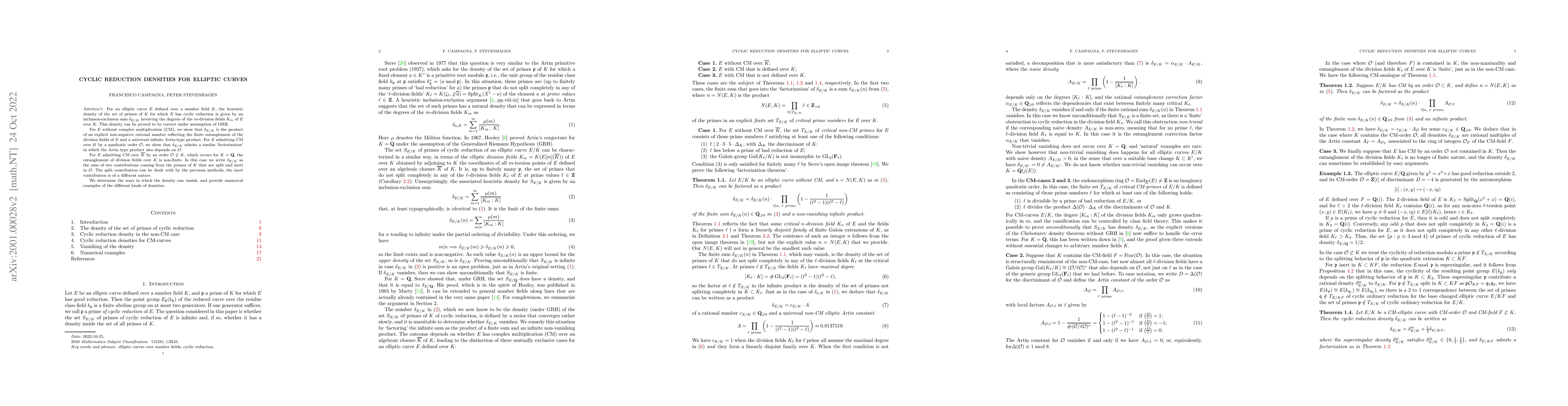 Thumbnail for Cyclic reduction densities for elliptic curves