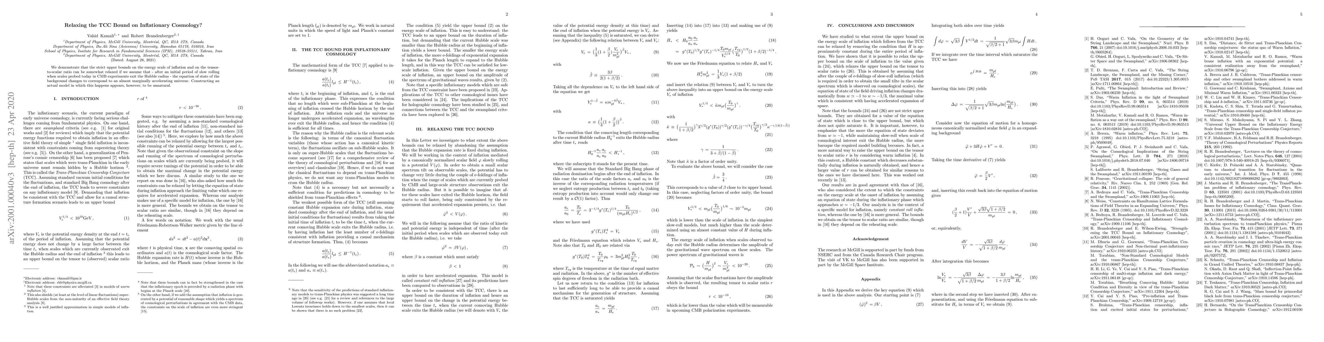 Thumbnail for Relaxing the TCC Bound on Inflationary Cosmology?