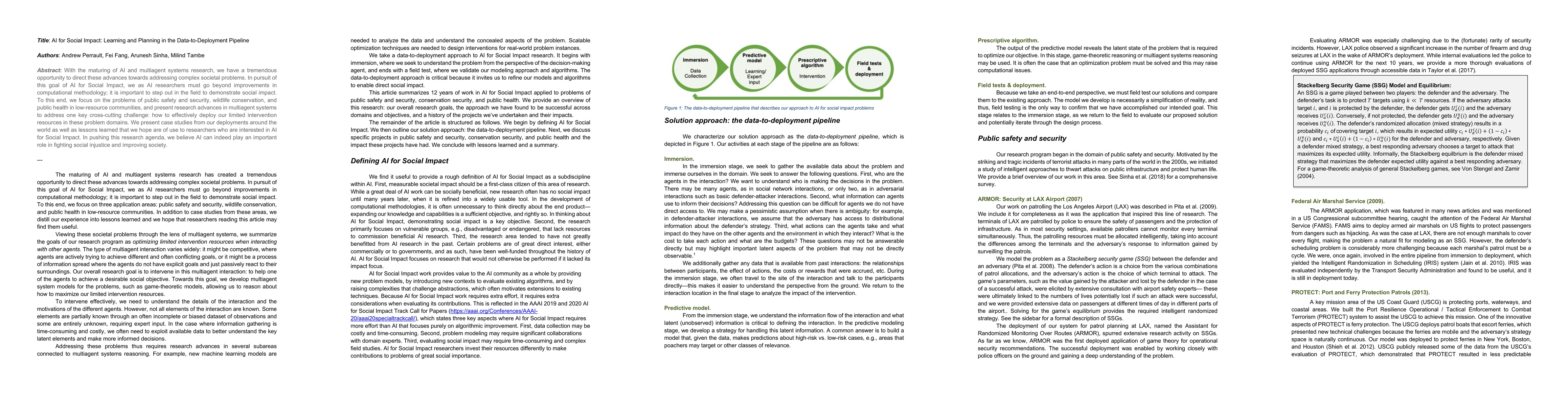 Thumbnail for AI for Social Impact: Learning and Planning in the Data-to-Deployment
  Pipeline