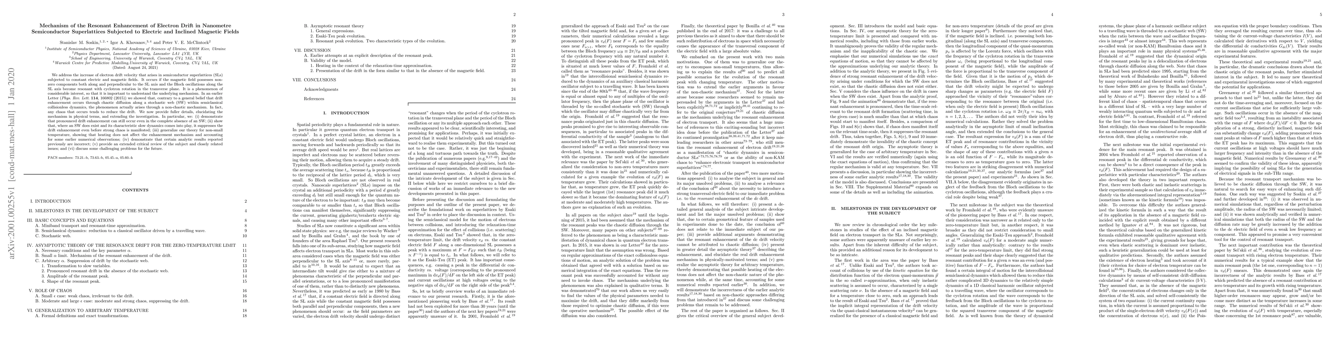 Thumbnail for Mechanism of the Resonant Enhancement of Electron Drift in Nanometre
  Semiconductor Superlattices Subjected to Electric and Inclined Magnetic
  Fields