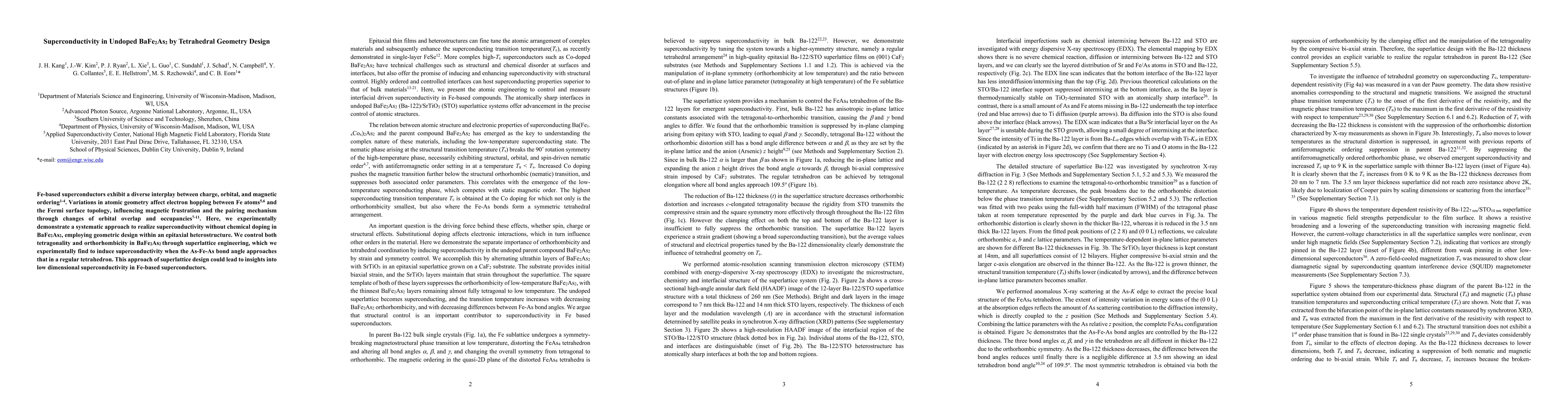 Thumbnail for Superconductivity in Undoped BaFe2As2 by Tetrahedral Geometry Design