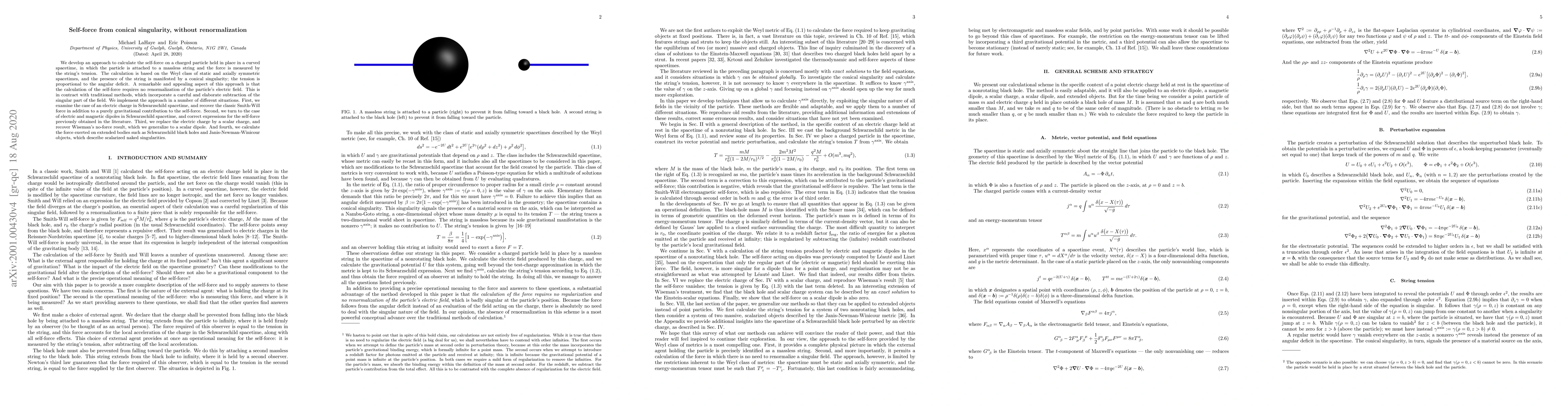 Thumbnail for Self-force from conical singularity, without renormalization