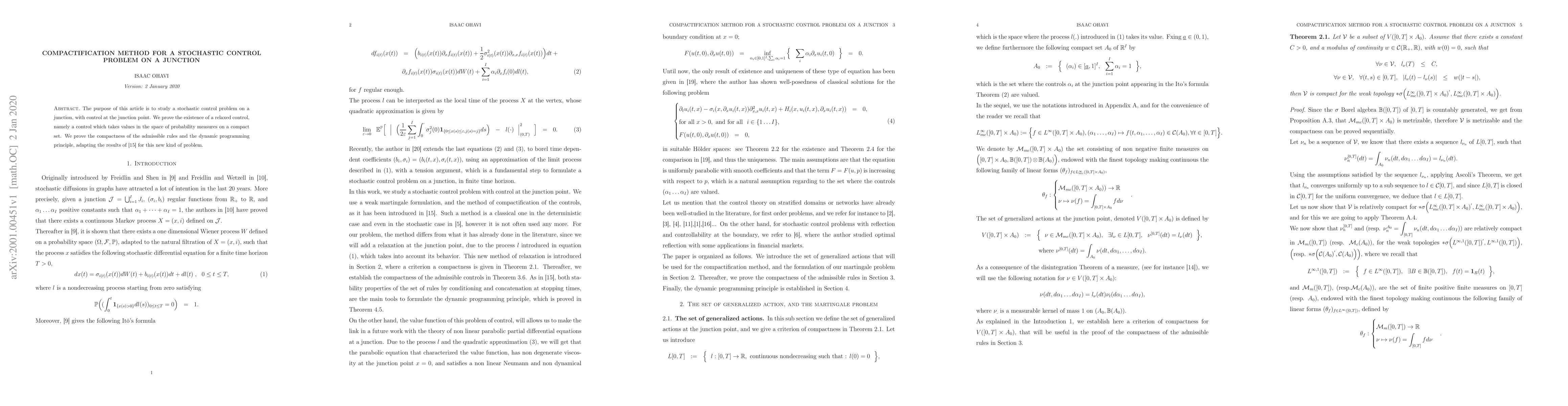 Thumbnail for Stochastic control on networks: weak DPP, and verification theorem
