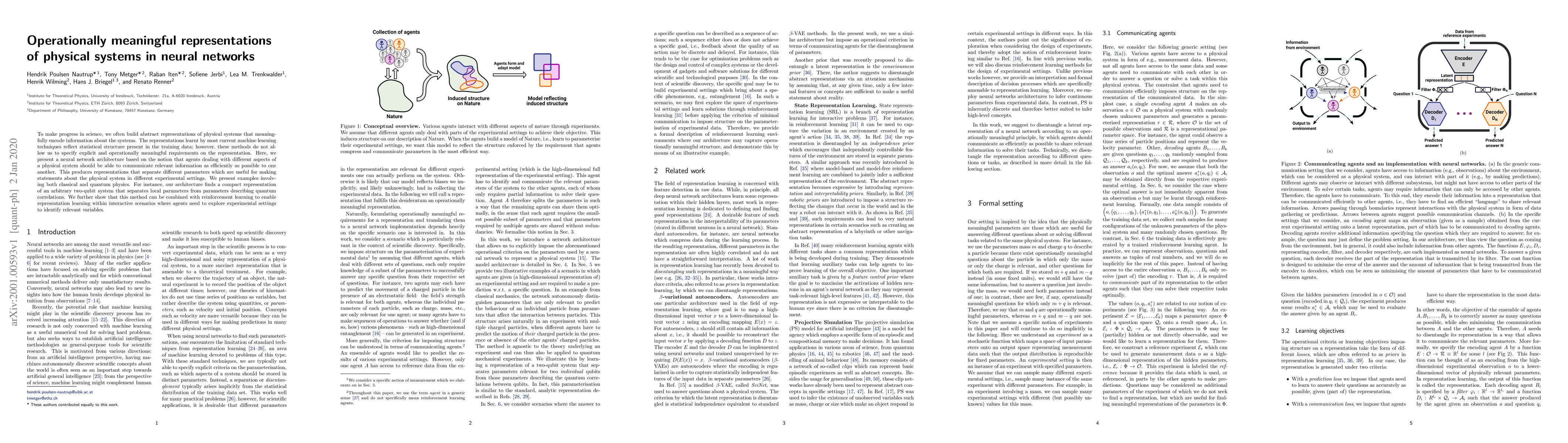 Thumbnail for Operationally meaningful representations of physical systems in neural
  networks