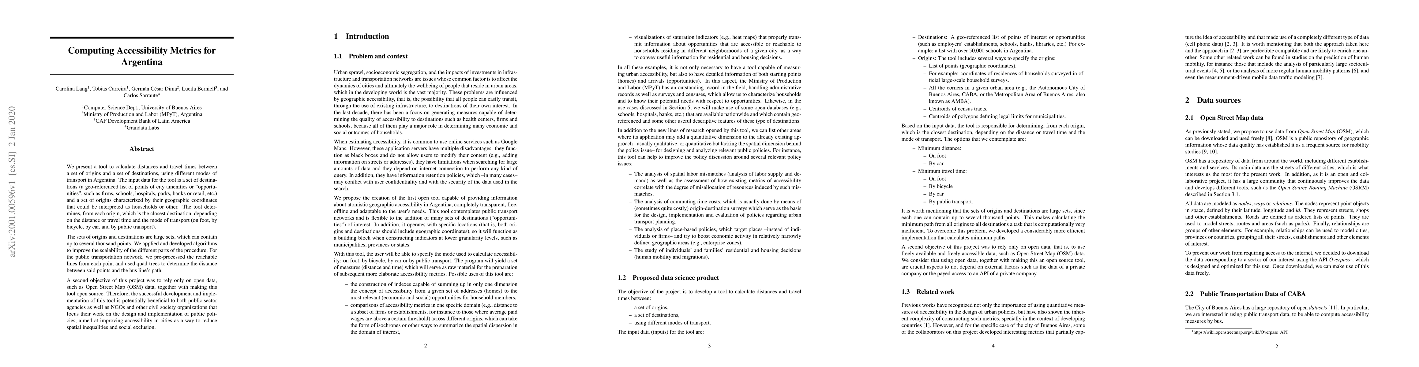 Thumbnail for Computing Accessibility Metrics for Argentina