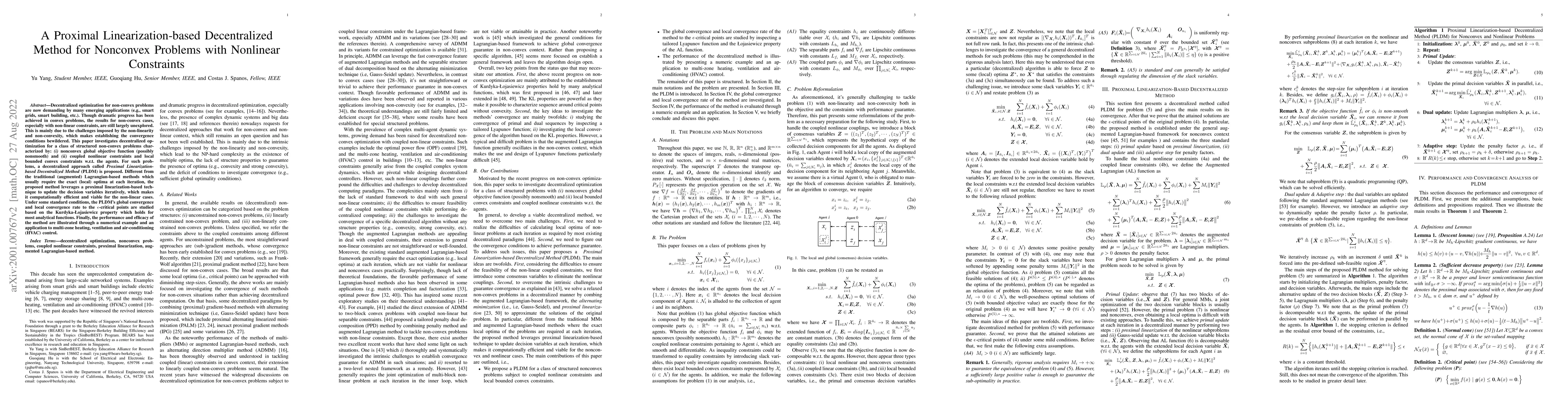 Thumbnail for A Proximal Linearization-based Decentralized Method for Nonconvex
  Problems with Nonlinear Constraints