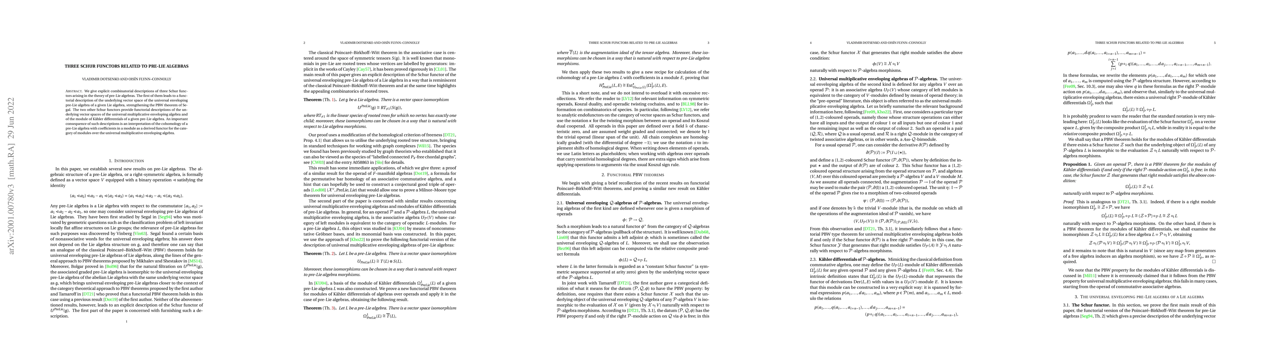 Thumbnail for Three Schur functors related to pre-Lie algebras