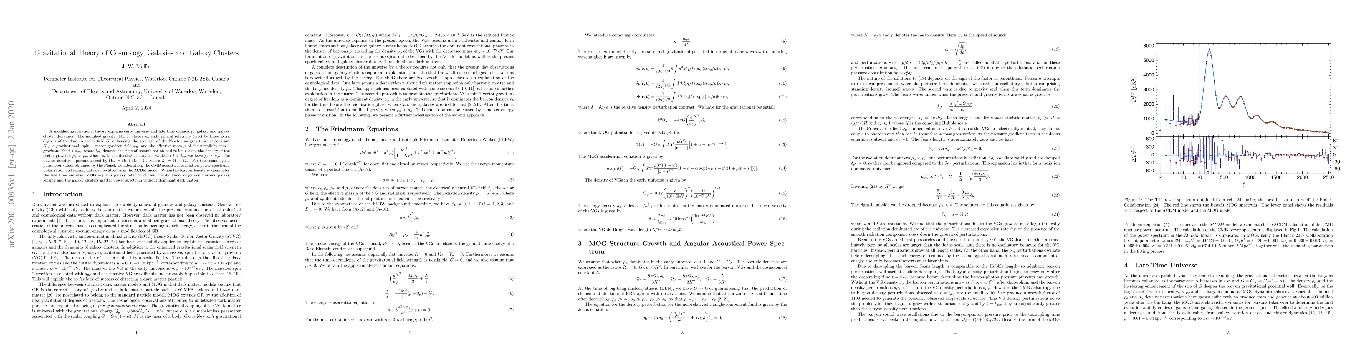 Thumbnail for Gravitational Theory of Cosmology, Galaxies and Galaxy Clusters