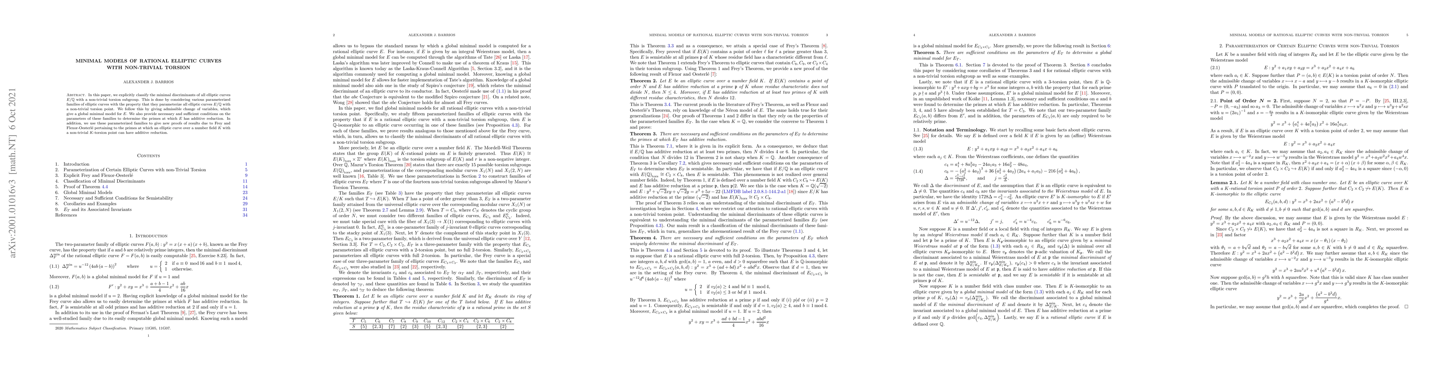 Thumbnail for Minimal models of rational elliptic curves with non-trivial torsion