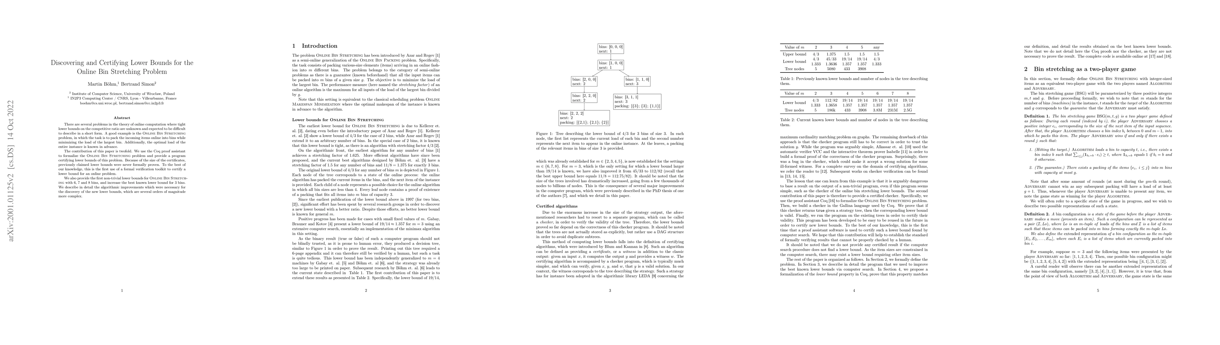 Thumbnail for Discovering and Certifying Lower Bounds for the Online Bin Stretching
  Problem