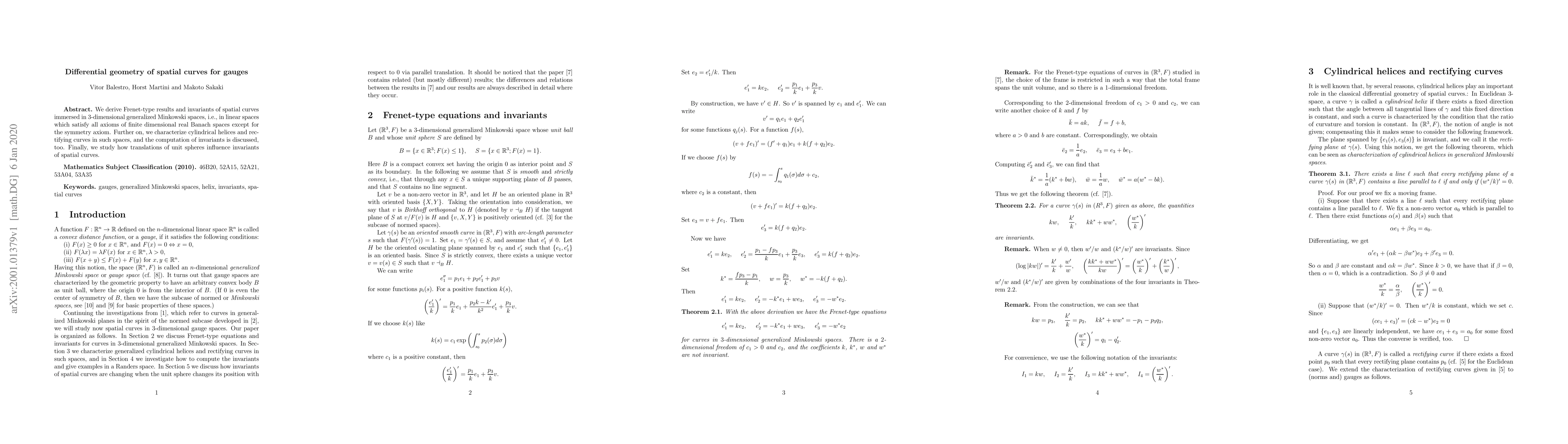 Thumbnail for Differential geometry of spatial curves for gauges