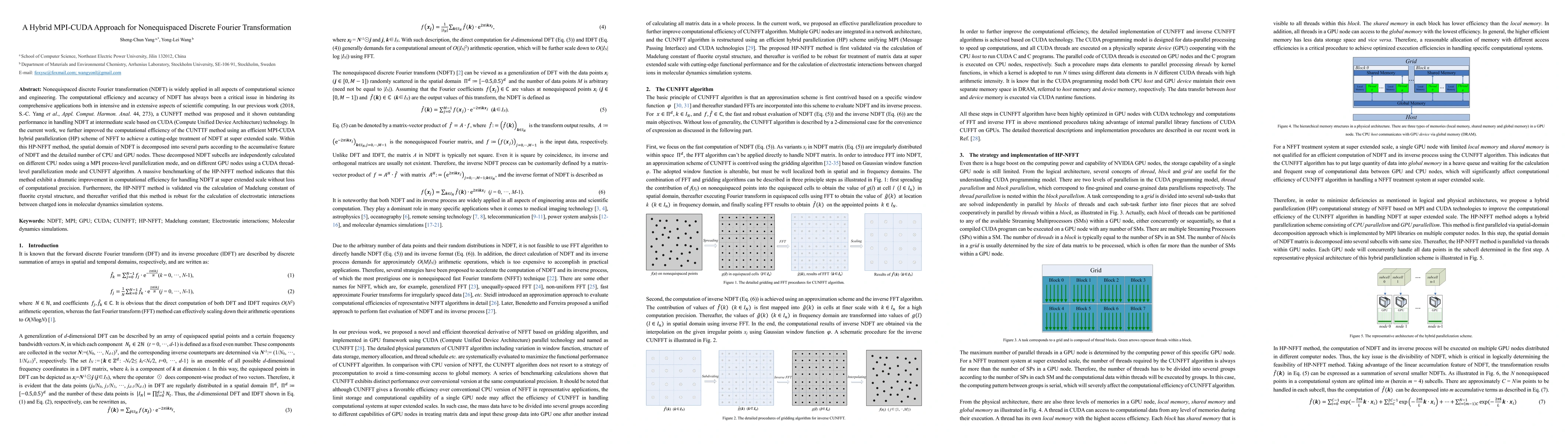 Thumbnail for A Hybrid MPI-CUDA Approach for Nonequispaced Discrete Fourier
  Transformation