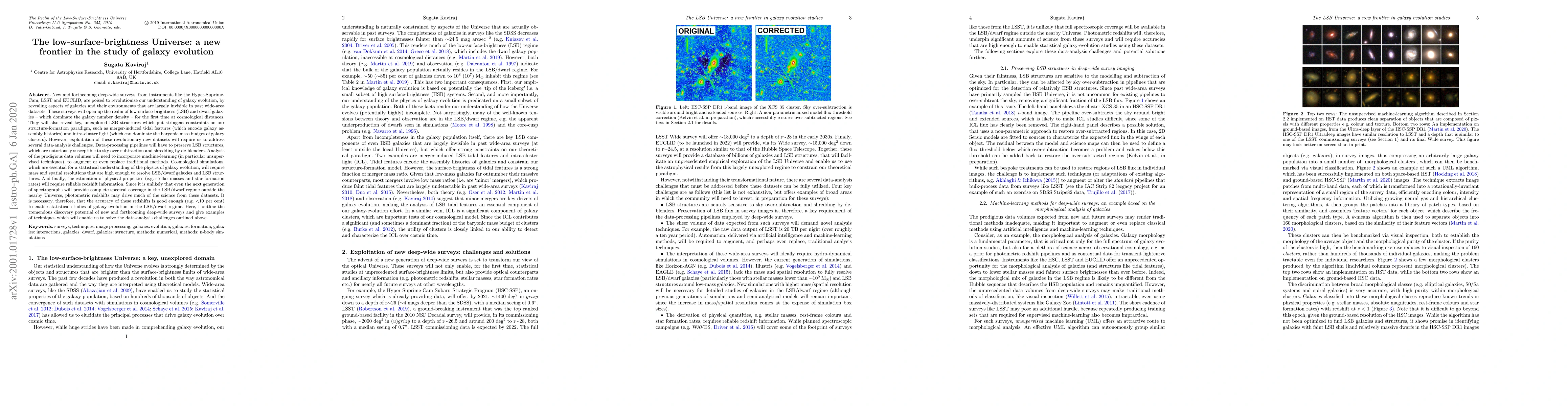Thumbnail for The low-surface-brightness Universe: a new frontier in the study of
  galaxy evolution