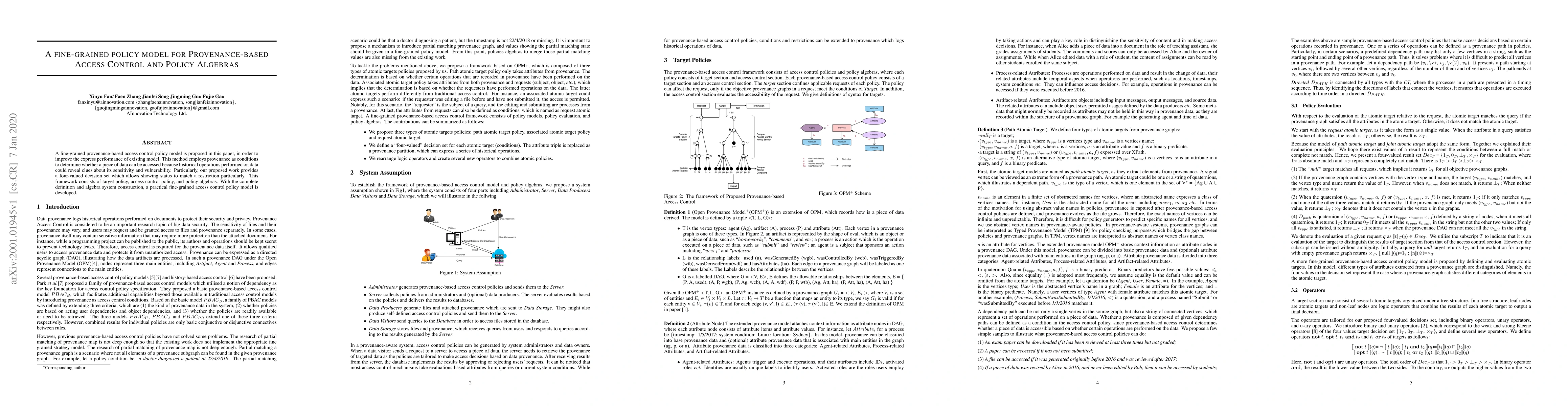 Thumbnail for A fine-grained policy model for Provenance-based Access Control and
  Policy Algebras.pdf