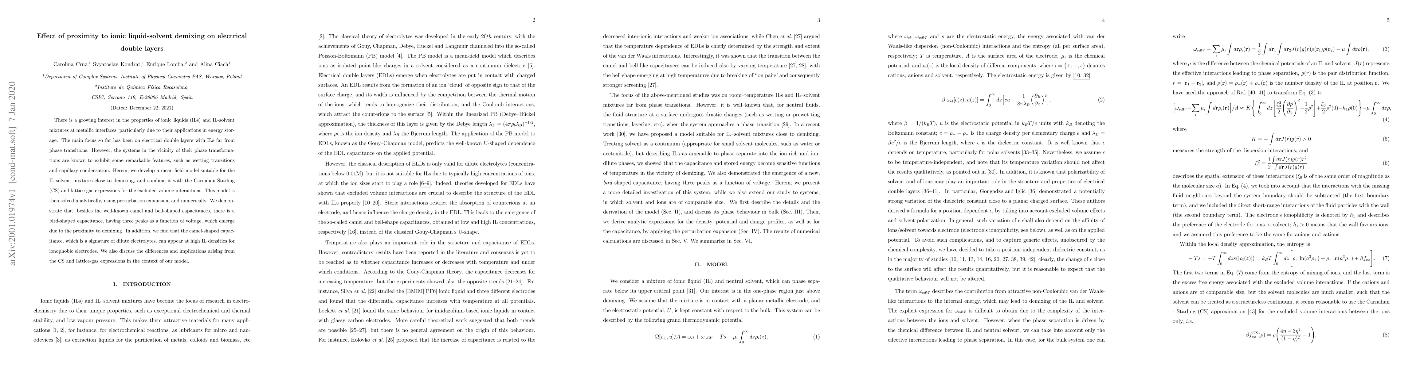 Thumbnail for Effect of proximity to ionic liquid-solvent demixing on electrical
  double layers
