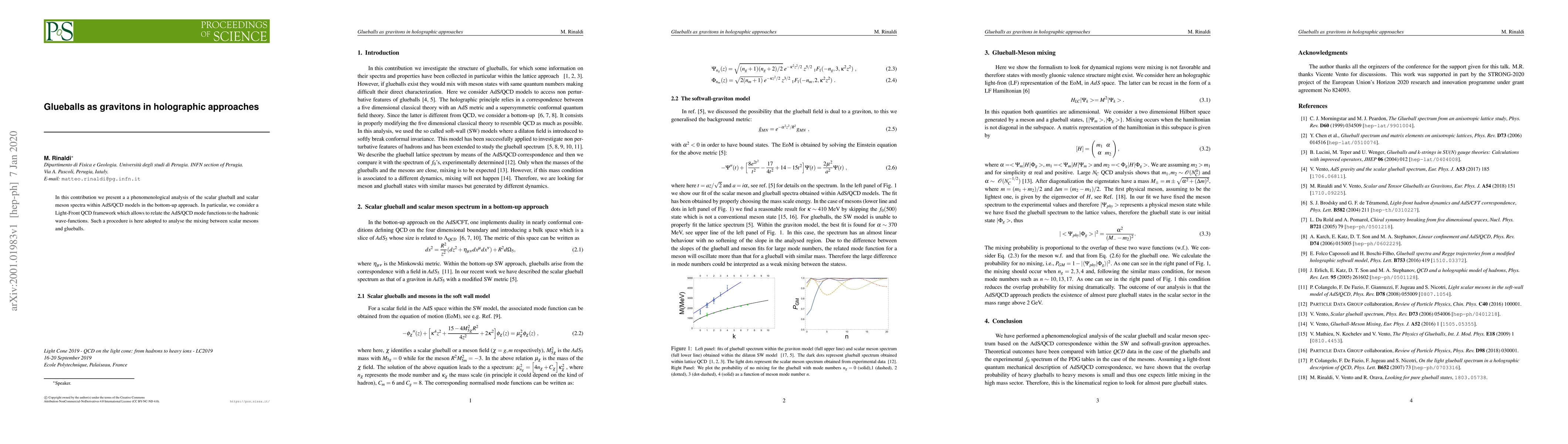 Thumbnail for Glueballs as gravitons in holographic approaches