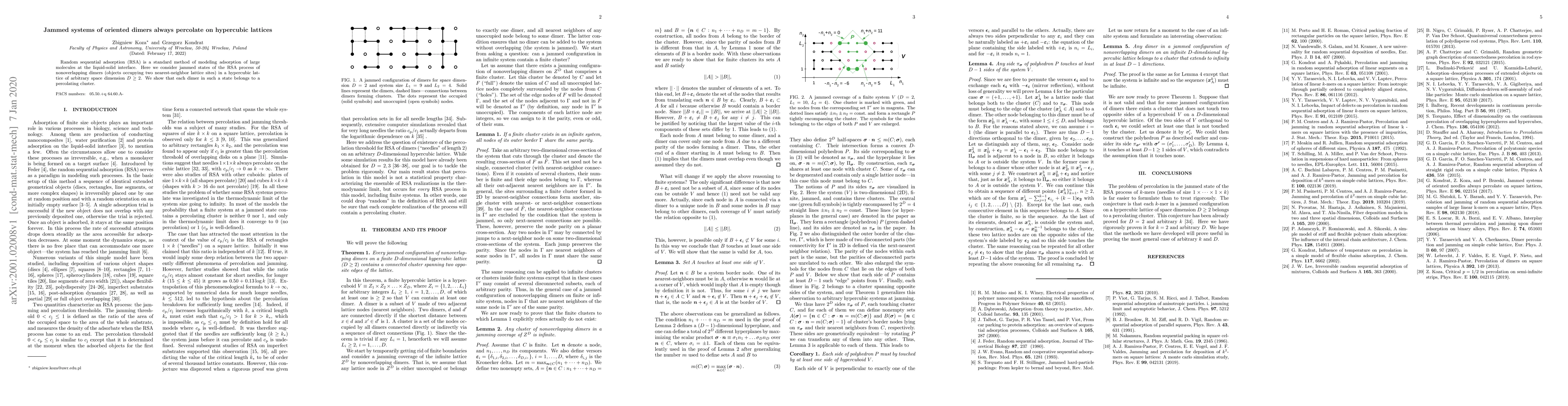Thumbnail for Jammed systems of oriented dimers always percolate on hypercubic
  lattices