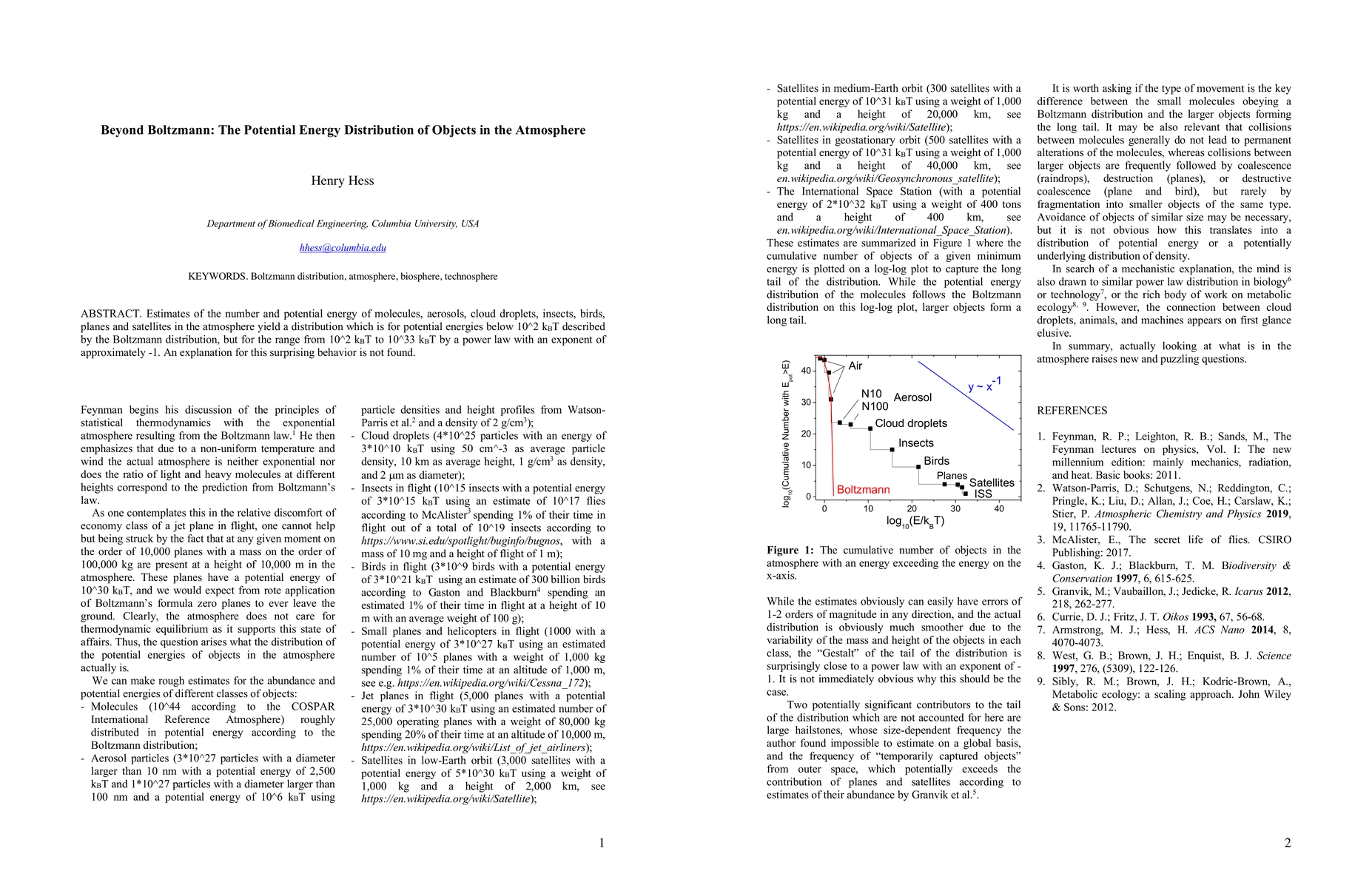 Thumbnail for Beyond Boltzmann: The Potential Energy Distribution of Objects in the
  Atmosphere