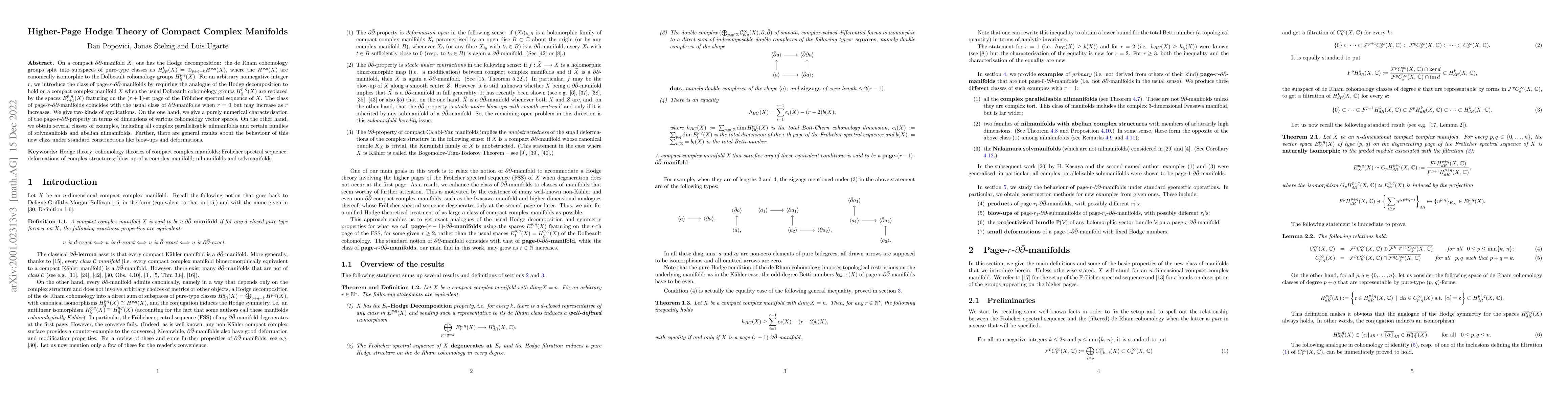 Thumbnail for Higher-Page Hodge Theory of Compact Complex Manifolds