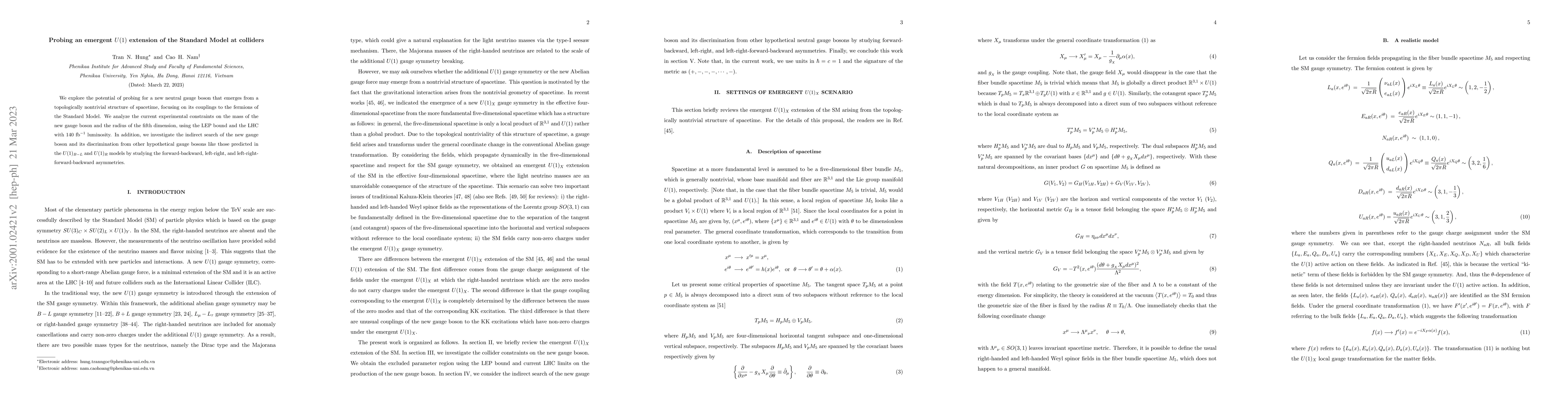 Thumbnail for Probing an emergent $U(1)$ extension of the Standard Model at colliders