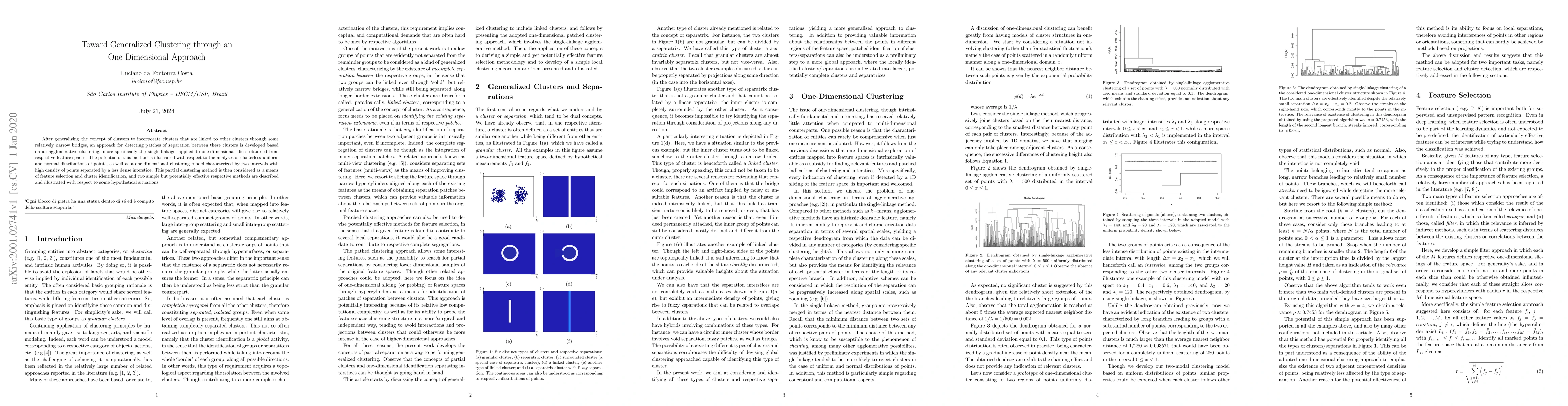 Thumbnail for Toward Generalized Clustering through an One-Dimensional Approach