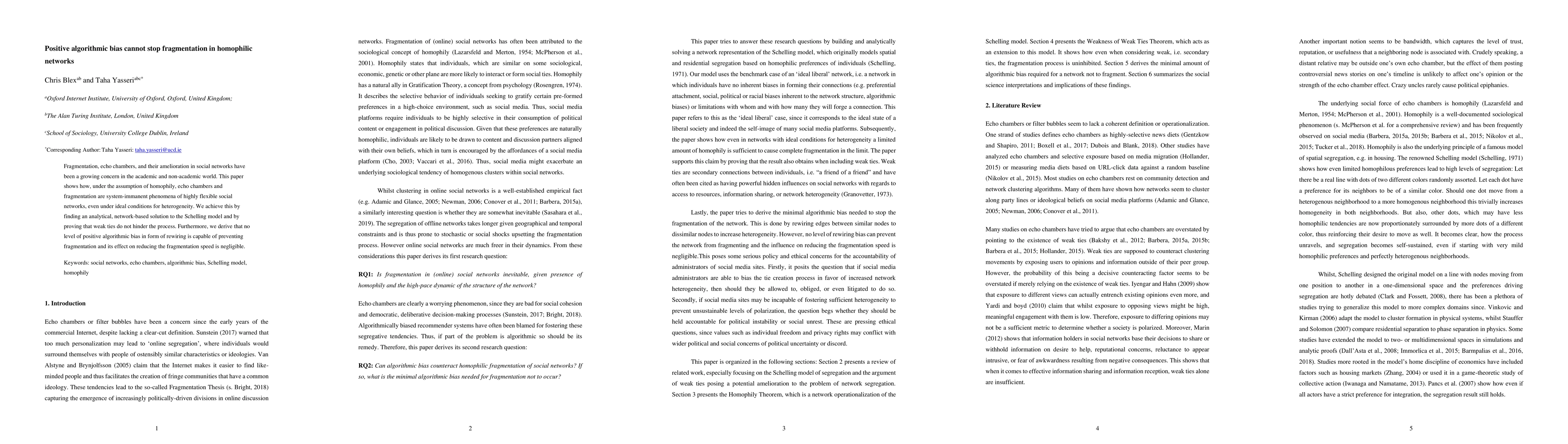 Thumbnail for Positive algorithmic bias cannot stop fragmentation in homophilic
  networks