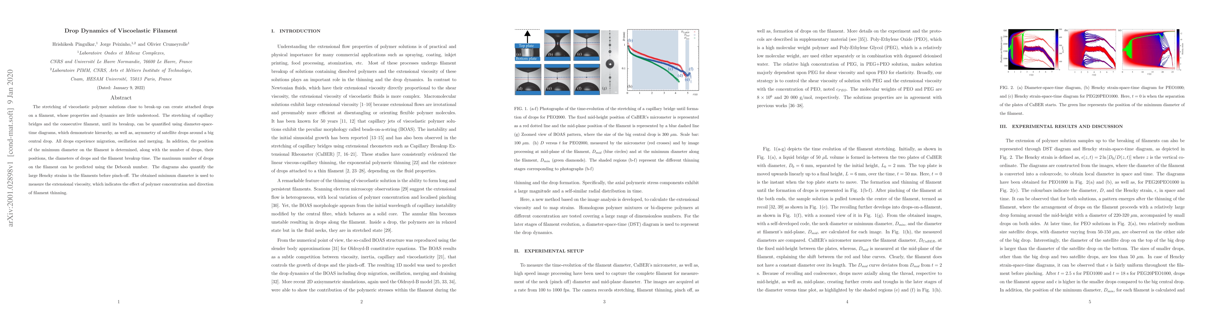 Thumbnail for Drop Dynamics of Viscoelastic Filament