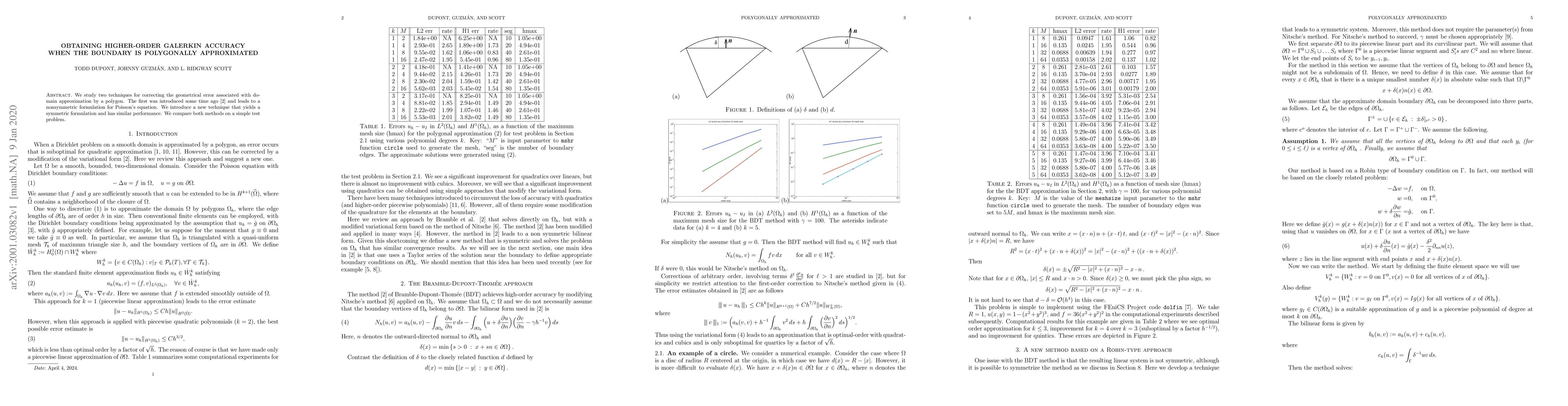 Thumbnail for Obtaining higher-order Galerkin accuracy when the boundary is
  polygonally approximated