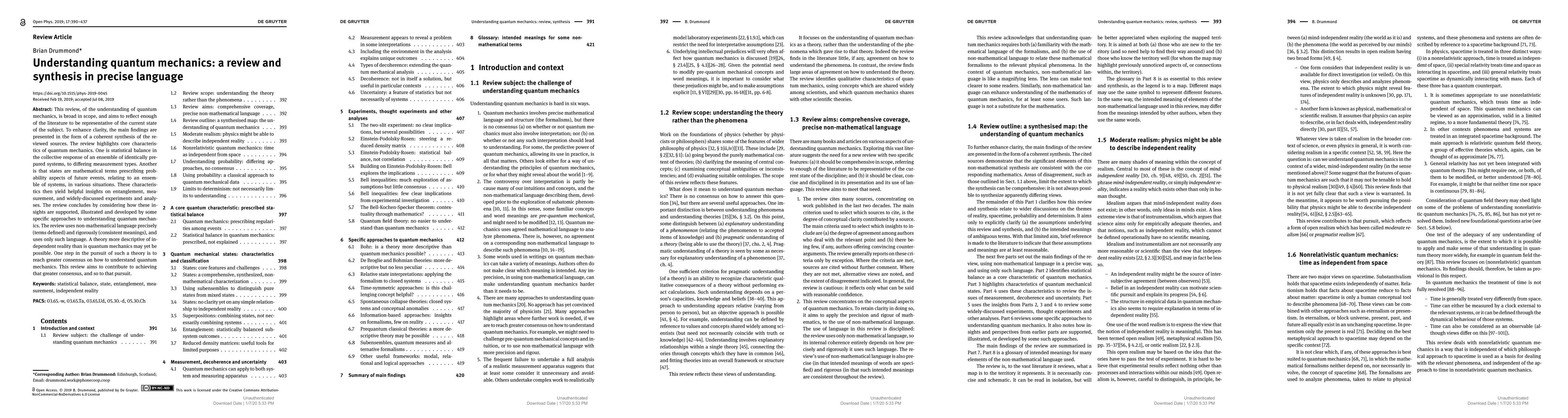 Thumbnail for Understanding quantum mechanics: a review and synthesis in precise
  language