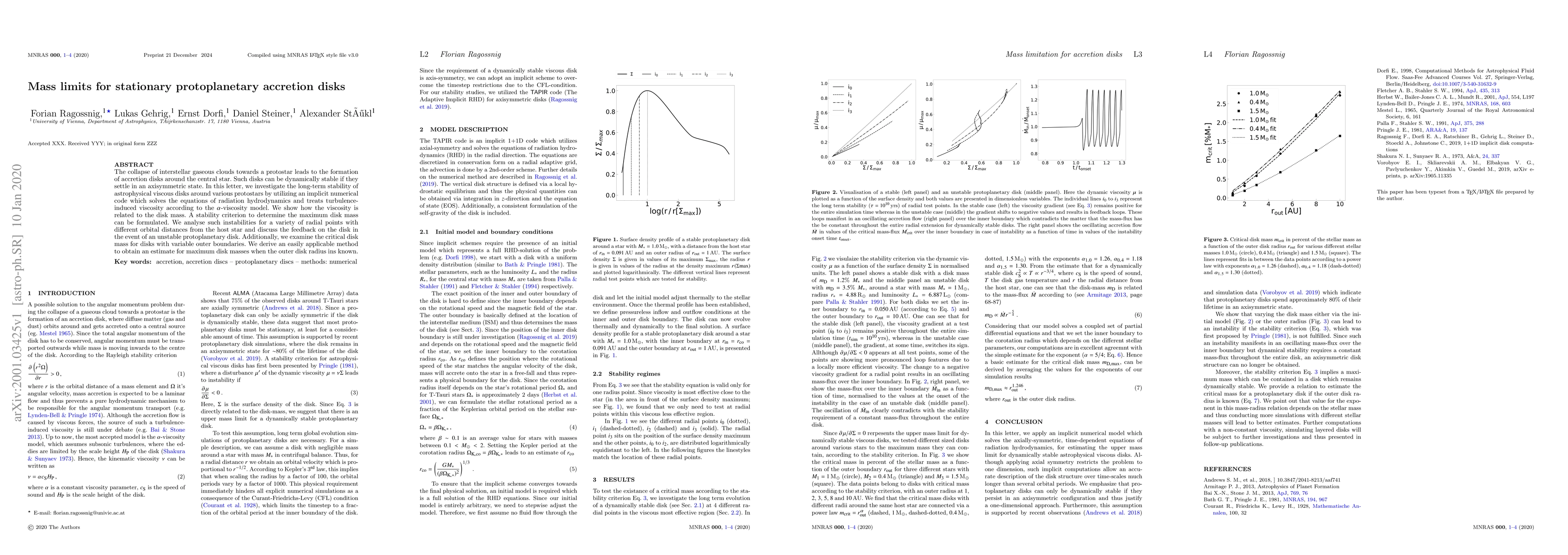 Thumbnail for Mass limits for stationary protoplanetary accretion disks